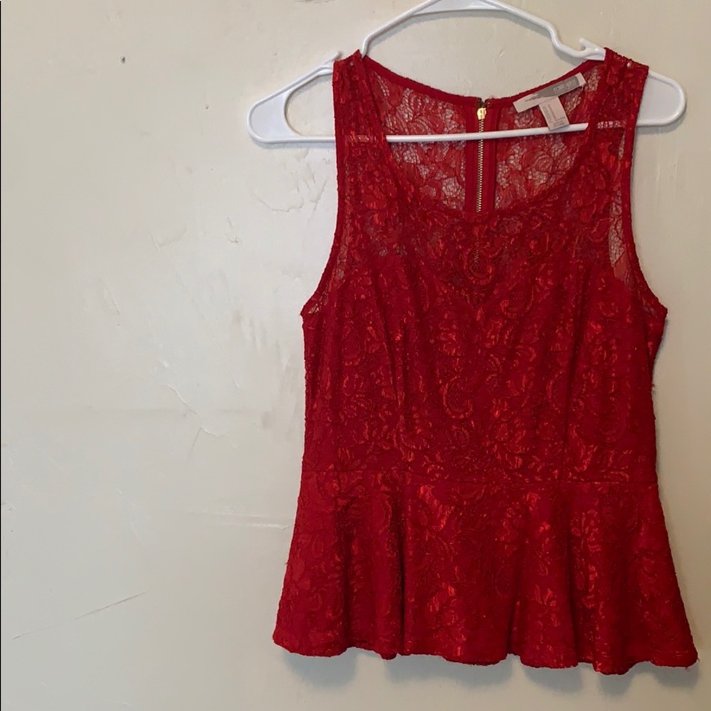 Forever21 Red Lace Blouse